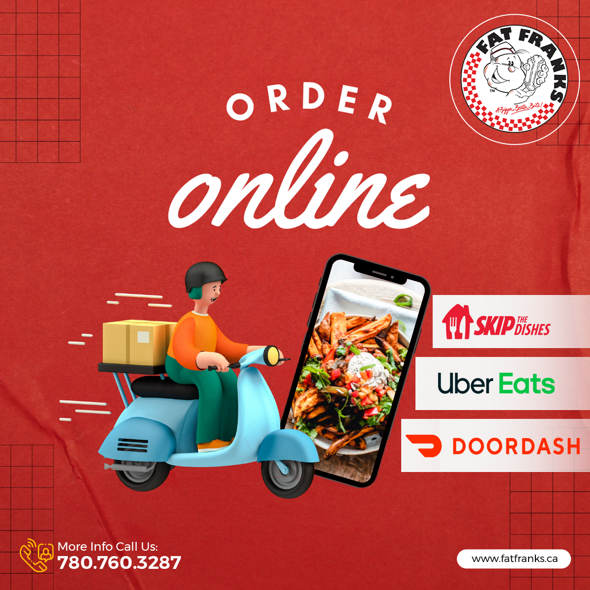 Online Order Fat Franks' Hot Dogs